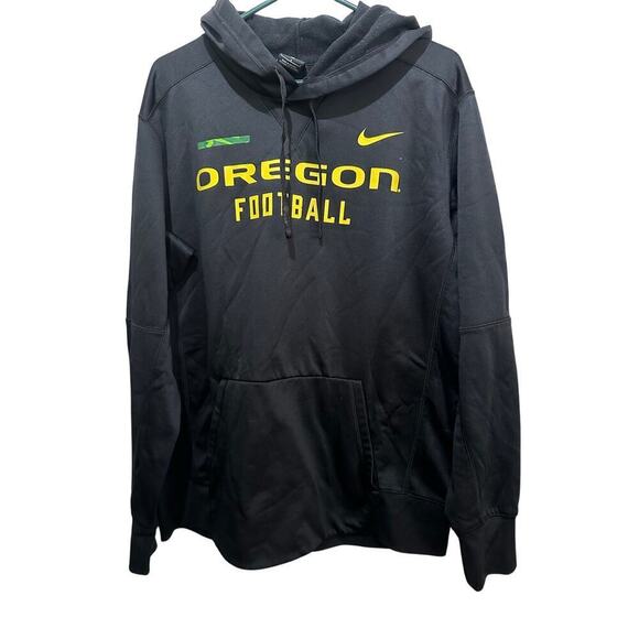 Nike Other - Nike Men's Black Oregon Football Long Sleeve Hoodie Sweater Size Large